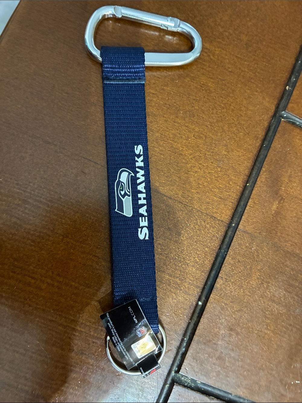 NFL Black Keychain Tag with Logo